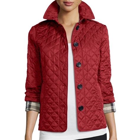 burberry frankby parade red|Burberry Frankby Quilted Jacket, Parade Red .